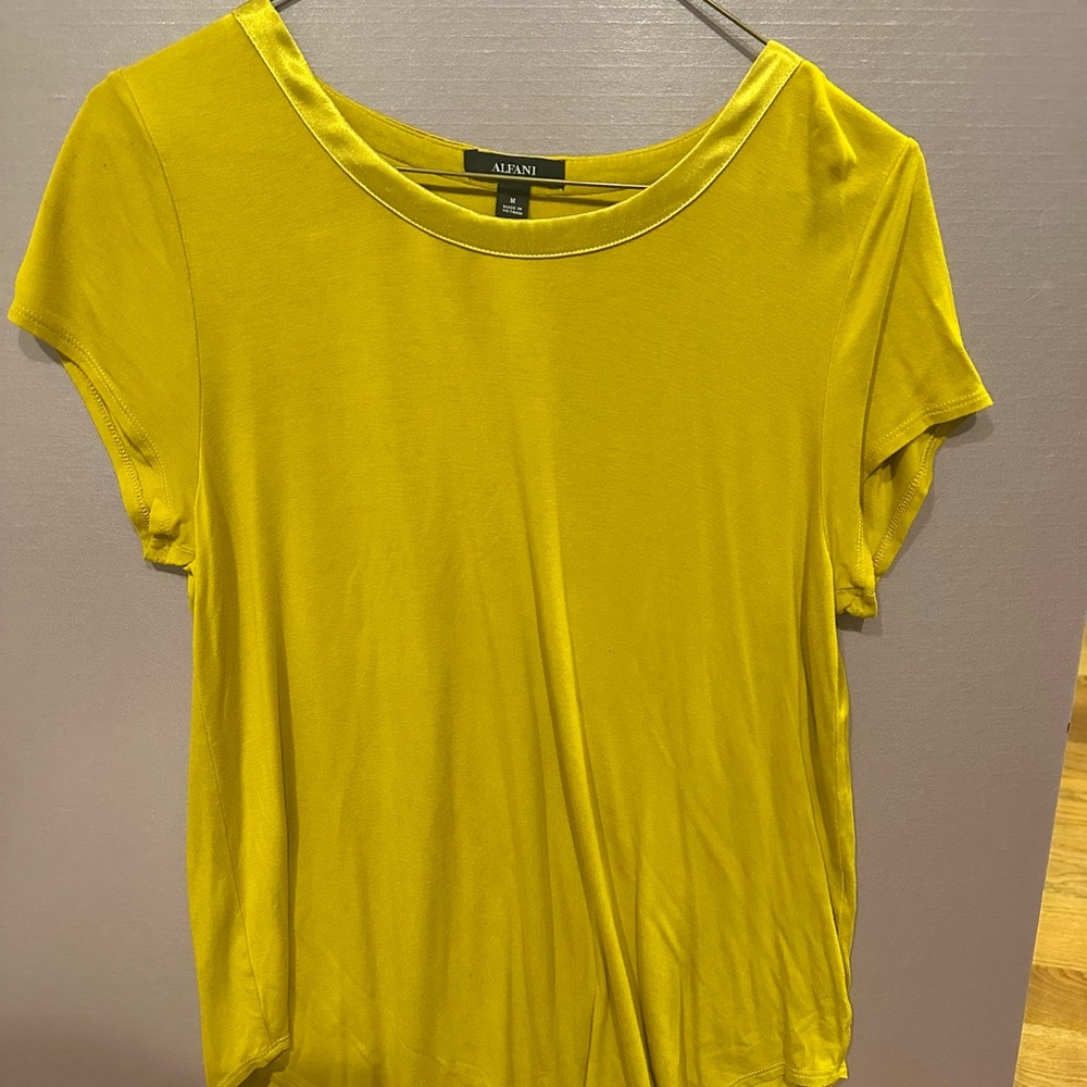 Alfani Gold Short Sleeve Tee